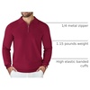 image:imageCOOFANDY Mens Knit Polo Sweater Casual Long Sleeve Quarter Zip Polo Sweater Classic Golf ShirtsWine Red