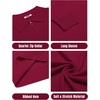 image:imageCOOFANDY Mens Knit Polo Sweater Casual Long Sleeve Quarter Zip Polo Sweater Classic Golf ShirtsWine Red