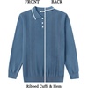 image:imageCOOFANDY Mens Knit Polo Sweaters Long Sleeve Vintage Polos Casual Dress Pullover Old Money TopsBlue