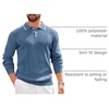 image:imageCOOFANDY Mens Knit Polo Sweaters Long Sleeve Vintage Polos Casual Dress Pullover Old Money TopsBlue