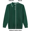 image:imageCOOFANDY Mens Knit Polo Sweaters Long Sleeve Vintage Polos Casual Dress Pullover Old Money TopsDark Green