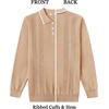 image:imageCOOFANDY Mens Knit Polo Sweaters Long Sleeve Vintage Polos Casual Dress Pullover Old Money TopsKhaki