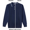 image:imageCOOFANDY Mens Knit Polo Sweaters Long Sleeve Vintage Polos Casual Dress Pullover Old Money TopsNavy Blue