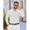 image:imageCOOFANDY Mens Knit Polo Sweaters Long Sleeve Vintage Polos Casual Dress Pullover Old Money TopsWhite