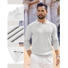 image:imageCOOFANDY Mens Knit Polo Sweaters Long Sleeve Vintage Polos Casual Dress Pullover Old Money TopsWhite