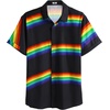 image:imageCOOFANDY Mens Linen Shirts Short Sleeve Casual Shirts Button Down Shirt for Men Beach Summer Wedding ShirtRainbow