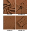 image:imageCOOFANDY Mens Long Sleeve Button Down Shirt Casual Lightweight Shacket Spring Fall Shirt Jacket OvershirtLight Brown