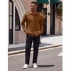 image:imageCOOFANDY Mens Long Sleeve Button Down Shirt Casual Lightweight Shacket Spring Fall Shirt Jacket OvershirtLight Brown