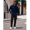 image:imageCOOFANDY Mens Long Sleeve Button Down Shirt Casual Lightweight Shacket Spring Fall Shirt Jacket OvershirtNavy Blue