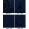 image:imageCOOFANDY Mens Long Sleeve Button Down Shirt Casual Lightweight Shacket Spring Fall Shirt Jacket OvershirtNavy Blue