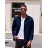 image:imageCOOFANDY Mens Long Sleeve Button Down Shirt Casual Lightweight Shacket Spring Fall Shirt Jacket OvershirtNavy Blue