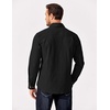 image:imageCOOFANDY Mens Long Sleeve Button Up Shirt Jacket with Flap PocketsBlack