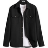 image:imageCOOFANDY Mens Long Sleeve Button Up Shirt Jacket with Flap PocketsBlack