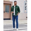 image:imageCOOFANDY Mens Long Sleeve Button Up Shirt Jacket with Flap PocketsGreen