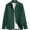 image:imageCOOFANDY Mens Long Sleeve Button Up Shirt Jacket with Flap PocketsGreen