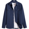 image:imageCOOFANDY Mens Long Sleeve Button Up Shirt Jacket with Flap PocketsNavy Blue