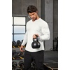 image:imageCOOFANDY Mens Long Sleeve Muscle T Shirts Casual VNeck Slim Fit Longline Ribbed Shirts Stretch Tee ShirtsAll White