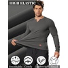 image:imageCOOFANDY Mens Long Sleeve Muscle T Shirts Casual VNeck Slim Fit Longline Ribbed Shirts Stretch Tee ShirtsDark Grey