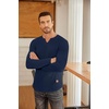 image:imageCOOFANDY Mens Long Sleeve Muscle T Shirts Casual VNeck Slim Fit Longline Ribbed Shirts Stretch Tee ShirtsNavy Blue