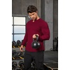 image:imageCOOFANDY Mens Long Sleeve Muscle T Shirts Casual VNeck Slim Fit Longline Ribbed Shirts Stretch Tee ShirtsWine Red