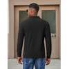 image:imageCOOFANDY Mens Long Sleeve Polo Shirts Corduroy Button Collared Casual TopBlack