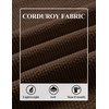 image:imageCOOFANDY Mens Long Sleeve Polo Shirts Corduroy Button Collared Casual TopBrown