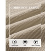 image:imageCOOFANDY Mens Long Sleeve Polo Shirts Corduroy Button Collared Casual TopCream
