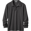 image:imageCOOFANDY Mens Long Sleeve Polo Shirts Corduroy Button Collared Casual TopDark Grey