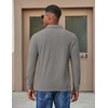 image:imageCOOFANDY Mens Long Sleeve Polo Shirts Corduroy Button Collared Casual TopLight Grey