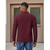 image:imageCOOFANDY Mens Long Sleeve Polo Shirts Corduroy Button Collared Casual TopWine Red