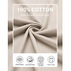 image:imageCOOFANDY Mens Long Sleeve Shirts Crew Neck Cotton T Shirt Basic Casual Shirts Solid Classic TeeLight Khaki