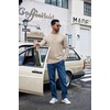 image:imageCOOFANDY Mens Long Sleeve Shirts Crew Neck Cotton T Shirt Basic Casual Shirts Solid Classic TeeLight Khaki
