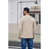 image:imageCOOFANDY Mens Long Sleeve Shirts Crew Neck Cotton T Shirt Basic Casual Shirts Solid Classic TeeLight Khaki