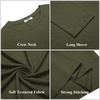 image:imageCOOFANDY Mens Long Sleeve T Shirts Casual Crew Neck Tee Shirts Lightweight Soft Pullover TopsArmy Green
