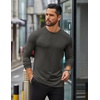 image:imageCOOFANDY Mens Long Sleeve T Shirts Casual Crew Neck Tee Shirts Lightweight Soft Pullover TopsDark Grey