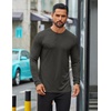 image:imageCOOFANDY Mens Long Sleeve T Shirts Casual Crew Neck Tee Shirts Lightweight Soft Pullover TopsDark Grey