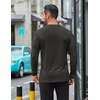 image:imageCOOFANDY Mens Long Sleeve T Shirts Casual Crew Neck Tee Shirts Lightweight Soft Pullover TopsDark Grey