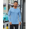 image:imageCOOFANDY Mens Long Sleeve T Shirts Casual Crew Neck Tee Shirts Lightweight Soft Pullover TopsLight Blue
