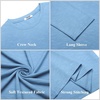 image:imageCOOFANDY Mens Long Sleeve T Shirts Casual Crew Neck Tee Shirts Lightweight Soft Pullover TopsLight Blue