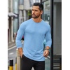 image:imageCOOFANDY Mens Long Sleeve T Shirts Casual Crew Neck Tee Shirts Lightweight Soft Pullover TopsLight Blue