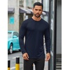 image:imageCOOFANDY Mens Long Sleeve T Shirts Casual Crew Neck Tee Shirts Lightweight Soft Pullover TopsNavy Blue