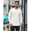 image:imageCOOFANDY Mens Long Sleeve T Shirts Casual Crew Neck Tee Shirts Lightweight Soft Pullover TopsWhite