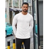 image:imageCOOFANDY Mens Long Sleeve T Shirts Casual Crew Neck Tee Shirts Lightweight Soft Pullover TopsWhite