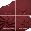 image:imageCOOFANDY Mens Long Sleeve T Shirts Casual Crew Neck Tee Shirts Lightweight Soft Pullover TopsWine Red