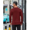 image:imageCOOFANDY Mens Long Sleeve T Shirts Casual Crew Neck Tee Shirts Lightweight Soft Pullover TopsWine Red