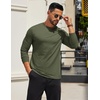 image:imageCOOFANDY Mens Long Sleeve T Shirts Crew Neck Casual Basic Tee Shirt Lightweight Pullover Shirts1 Packarmy Green