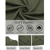 image:imageCOOFANDY Mens Long Sleeve T Shirts Crew Neck Casual Basic Tee Shirt Lightweight Pullover Shirts1 Packarmy Green