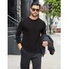 image:imageCOOFANDY Mens Long Sleeve T Shirts Crew Neck Casual Basic Tee Shirt Lightweight Pullover Shirts1 Packblack