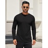 image:imageCOOFANDY Mens Long Sleeve T Shirts Crew Neck Casual Basic Tee Shirt Lightweight Pullover Shirts1 Packblack
