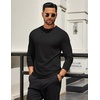 image:imageCOOFANDY Mens Long Sleeve T Shirts Crew Neck Casual Basic Tee Shirt Lightweight Pullover Shirts1 Packblack